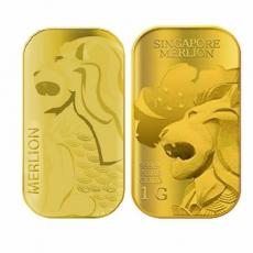 Singapore Merlion Gold Bar 1g X 2